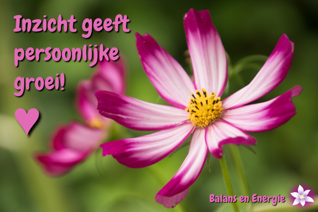 Inzicht geeft persoonlijke groei! Balans en Energie. Fotografie en bewerking door Marion.