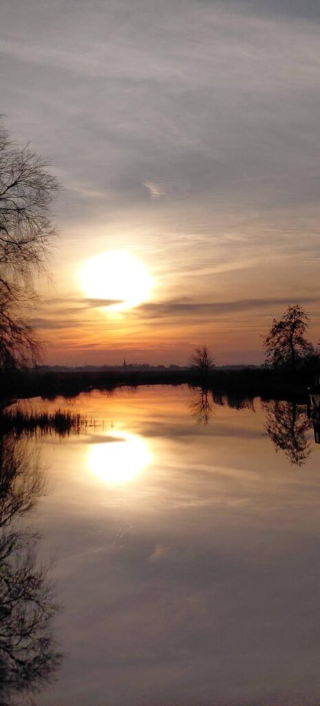 Landschap met zon. Balans en Energie. Fotografie door Yvonne Posthuma.
